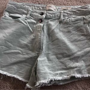 5/$20 Universal Thread Pretty Mint 2 Button Frayed Shorts
